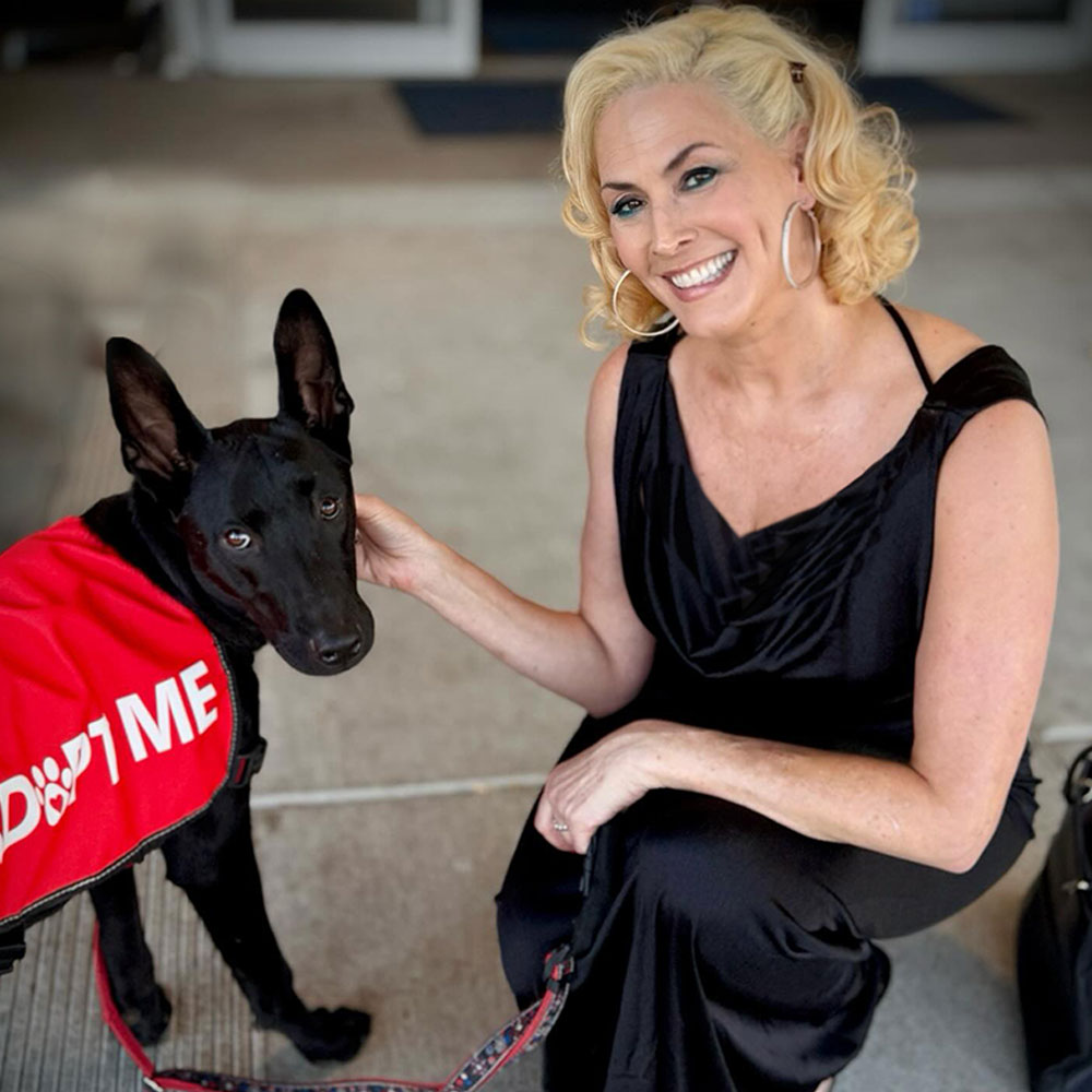 Lisa-Nichole Lisa Nicole Szucs with her dog